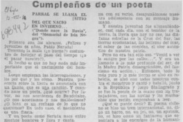 Cumpleaños de un poeta Cumpleaños de un poeta