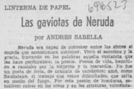 Las gaviotas de Neruda
