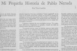 Mi pequeña historia de Pablo Neruda