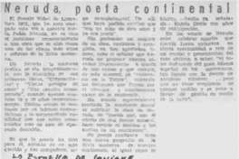 Neruda, poeta continental.