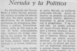 Neruda y la política Neruda y la política