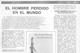 El hombre perdido en el mundo.