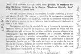 Diálogos humanos y un arco iris. Diálogos humanos y un arco iris.
