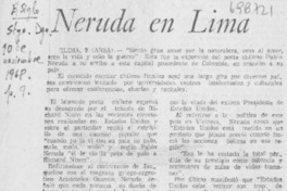 Neruda en Lima. Neruda en Lima.