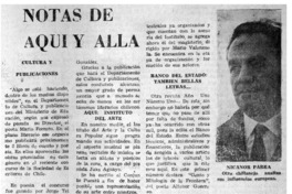 Notas de aquí y allá. Notas de aquí y allá.