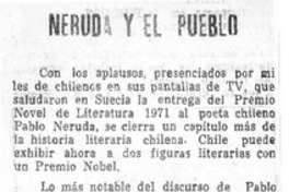 Neruda y el pueblo. Neruda y el pueblo.