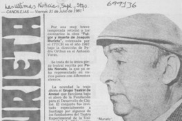 El breve fulgor de Murieta. El breve fulgor de Murieta.