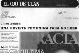 Una revista femenina para no leer Una revista femenina para no leer