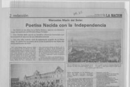 Poetisa nacida con la independencia Poetisa nacida con la independencia