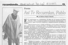Así te recuerdan, Pablo Así te recuerdan, Pablo