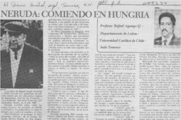 Neruda, comiendo en Hungría
