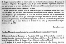 Carlos Morand, novelista de la necesidad innecesaria