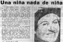 Una niña nada de niña.