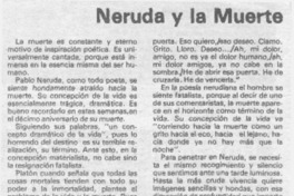 Neruda y la muerte Neruda y la muerte