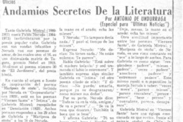 Andamios secretos de la literatura Andamios secretos de la literatura