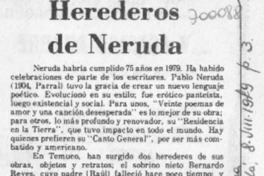 Herederos de Neruda Herederos de Neruda
