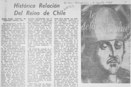Histórica relación del reino de Chile Histórica relación del reino de Chile