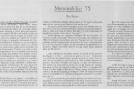 Memorabilia: 75 Memorabilia: 75