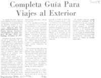 Completa guía para viajes al exterior.