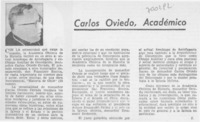 Carlos Oviedo, Académico. Carlos Oviedo, Académico.