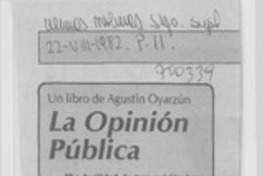 La opinión pública. La opinión pública.