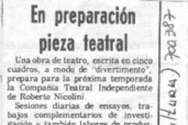 En preparación pieza teatral. En preparación pieza teatral.