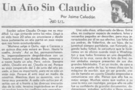 Un año sin Claudio Un año sin Claudio