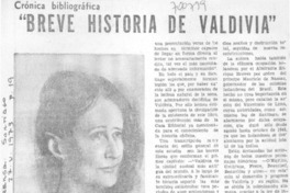 Breve historia de Valdivia" Breve historia de Valdivia"