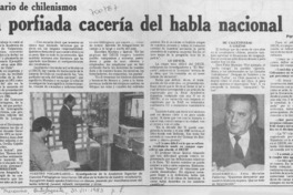Una porfiada cacería del habla nacional : [entrevista]