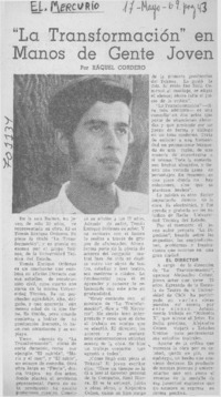 La transformación" en manos de gente joven