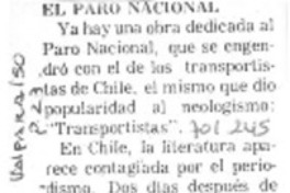 El paro nacional