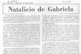 Natalicio de Gabriela