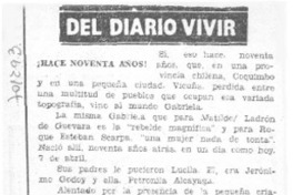 ¡Hace noventa años! ¡Hace noventa años!