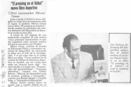 El pressing en el fútbol" nuevo libro deportivo.