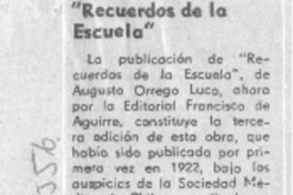 Recuerdos de la escuela.
