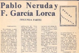 Pablo Neruda y F. García Lorca. Pablo Neruda y F. García Lorca.