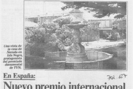 Nuevo premio internacional para documental de Neruda. Nuevo premio internacional para documental de Neruda.