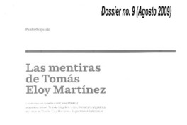 Las mentiras de Tomás Eloy Martínez Las mentiras de Tomás Eloy Martínez