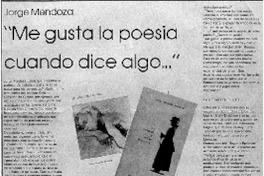 Me gusta la poesía cuando dice algo --": [entrevista]