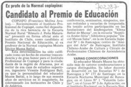 Candidato al premio de educación. Candidato al premio de educación.