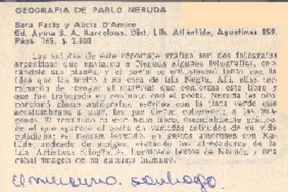 Geografía de Pablo Neruda. Geografía de Pablo Neruda.