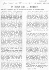 Un premio para la antipoesía