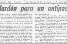 Galardón para un antipoeta.