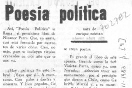 Poesía política. Poesía política.