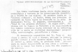 Ideas revolucionarias de la ciencia". Ideas revolucionarias de la ciencia".