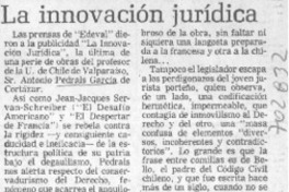 La innovación jurídica La innovación jurídica