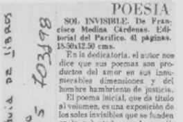 Sol invisible. Sol invisible.