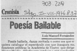 Poesía bailable