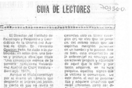 Guía de lectores. Guía de lectores.