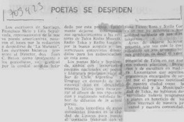 Poetas se despiden.